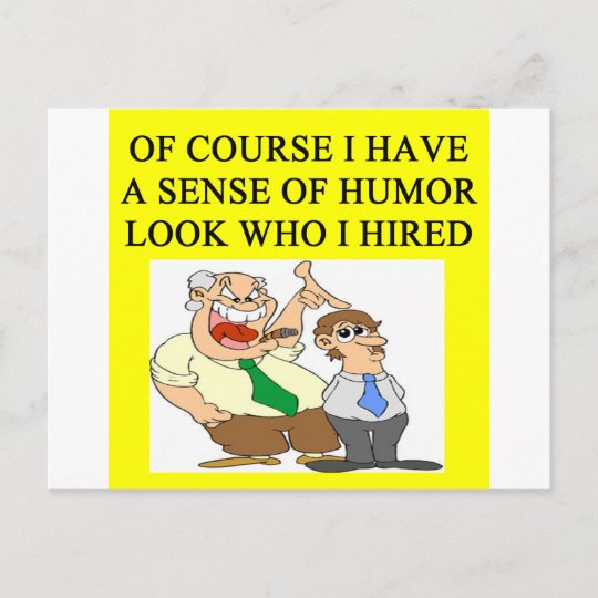 Carte Postale Humour Du Patron Zazzle Fr