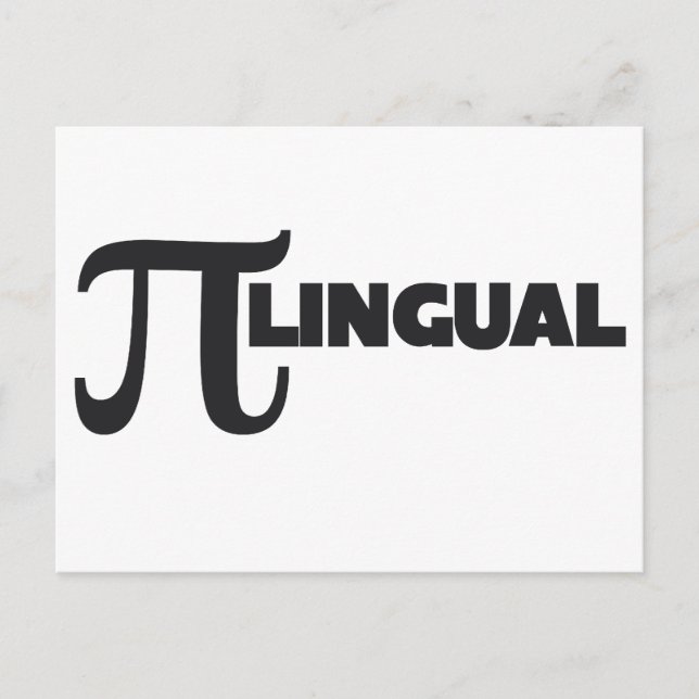 Carte Postale Humour Geek de mathématiques de la journée Pi (Devant)