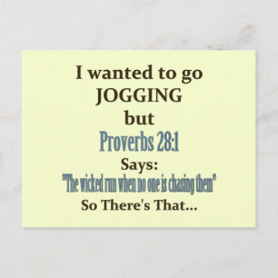Carte Postale Humour Jogging