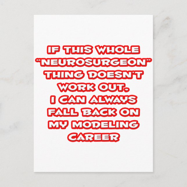 Carte Postale Humour neurochirurgien ... Modélisation de la carr (Devant)
