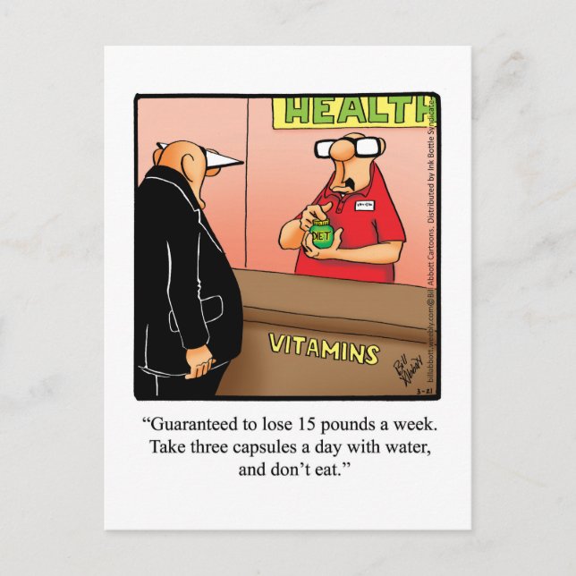 Carte postale Humour perte de poids (Devant)