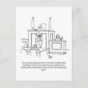 Carte postale Humour pour avocat amusant