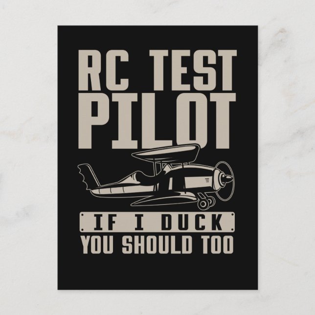 Carte Postale Humour sur avion RC Pilote Modèle d'avion (Devant)