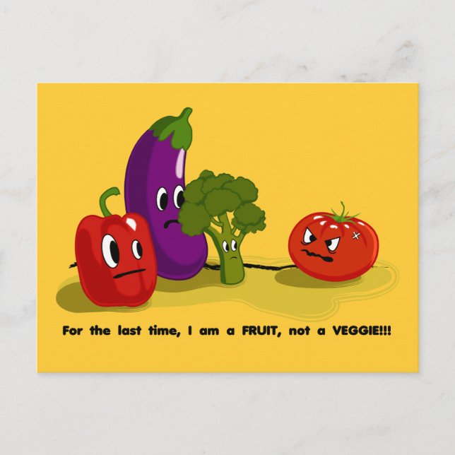 Carte Postale Humour tomate (Devant)