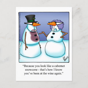 Carte postale Humour vin amusant