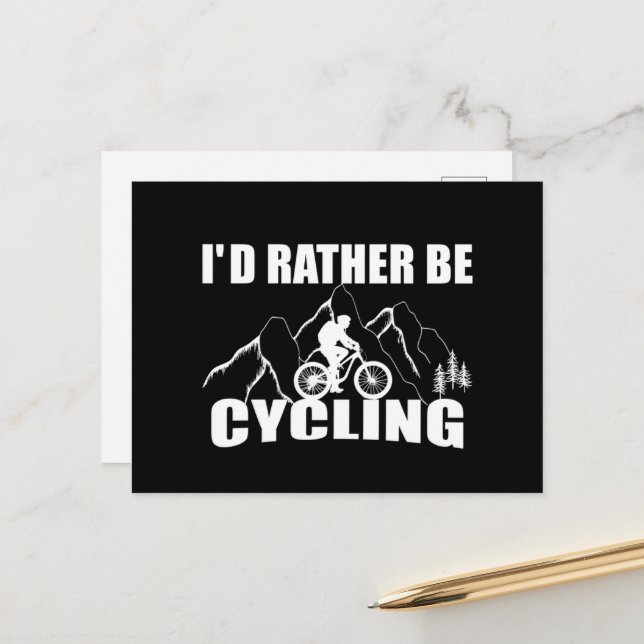 Carte Postale Humour VTT - Cyclisme Drôle (Devant/Arrière en situation)