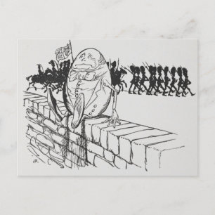 Carte Postale Humpty Dumpty assis sur un mur A. Rackham Small