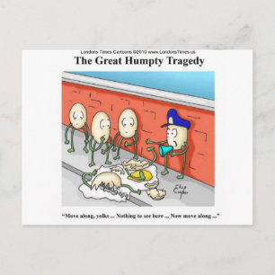 Carte Postale Humpty Dumpty Police Investigation Drôle Cadeaux