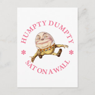 Carte Postale Humpty Dumpty Siège Sur Un Mur