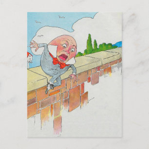 Carte Postale Humpty Dumpty sur le mur mère oie rime