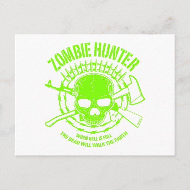 Carte postale Hunter Zombie (Devant)