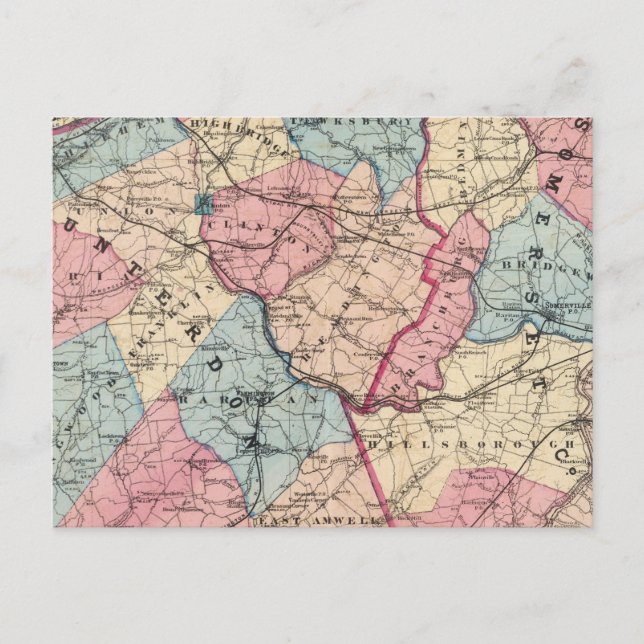 Carte Postale Hunterdon, Somerset Cos, NJ (Devant)