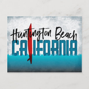 Carte postale Huntington Beach California Surboard