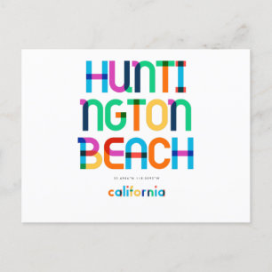 Carte Postale Huntington Beach Californie milieu du siècle, Art 