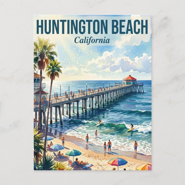 Carte Postale Huntington Beach États-Unis (Devant)