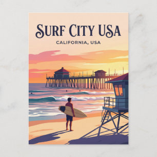 Carte Postale Huntington Beach États-Unis