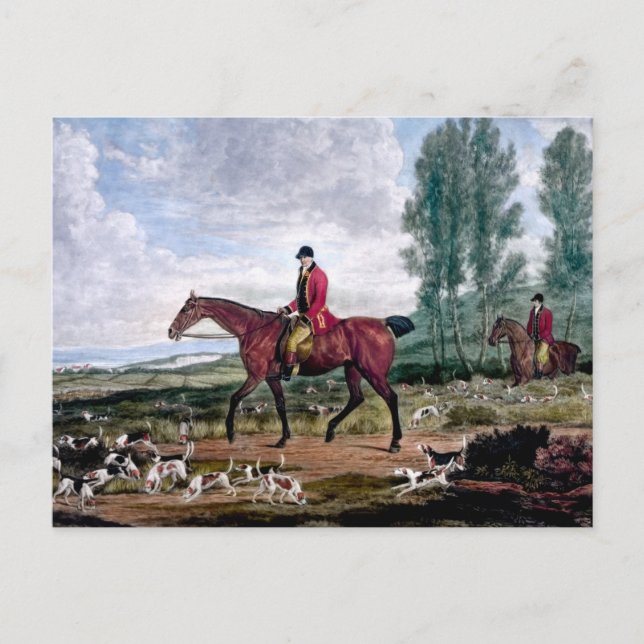 Carte Postale Huntsman à ses majestyles harriers (Devant)