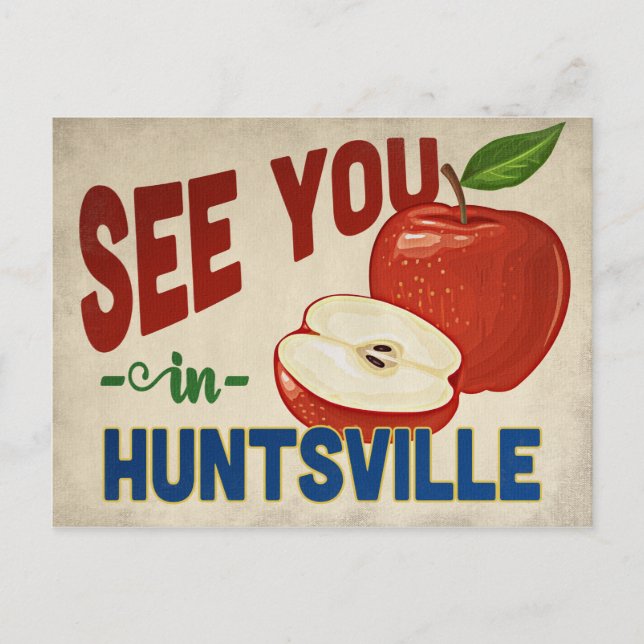 Carte Postale Huntsville Alabama Apple - Vintage voyage (Devant)