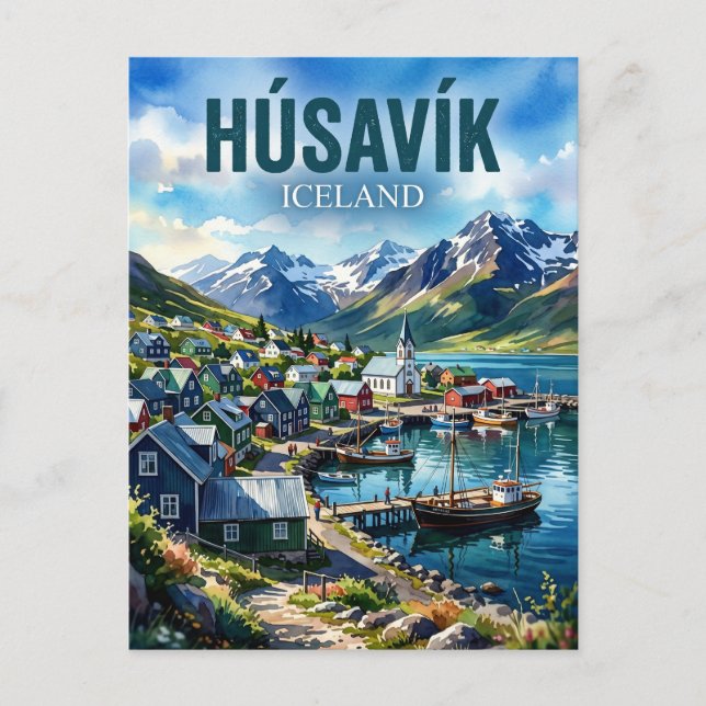 Carte Postale Húsavík Islande (Devant)