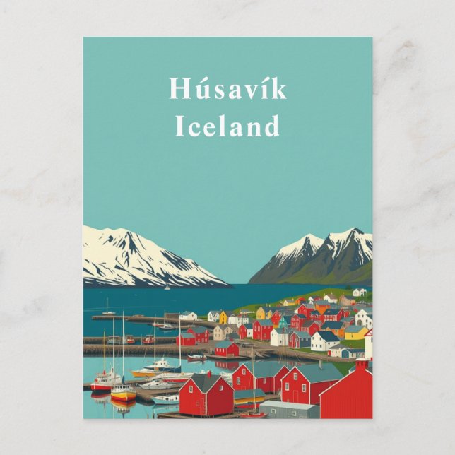 Carte Postale Húsavík, Islande Art urbain (Devant)