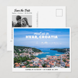 Carte Postale Hvar Croatie Mariage Save the Date