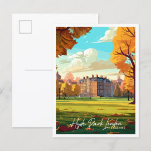 Carte Postale Hyde Park London illustration de voyage vintage