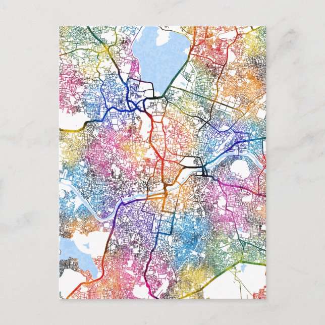 Carte Postale Hyderabad Telangana Map (Devant)