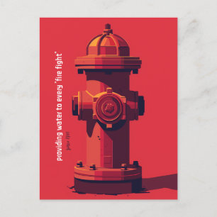 Carte Postale Hydrateur de feu rouge