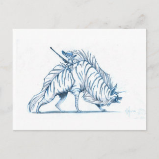 Carte Postale Hyène rayée