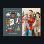 Carte Postale Hygge De Vacances Gaie | Collage de photos de Noël<br><div class="desc">Faites ce Noël joyeux et lumineux avec notre collant photo collage de vacances avec espace pour votre propre photo. Ajoutez une photo supplémentaire et un message personnalisé à l'arrière. Il n'y a rien de tel qu'obtenir un carte photo personnalisé dans le courrier. Cette tradition peut sembler un peu démodée à...</div>