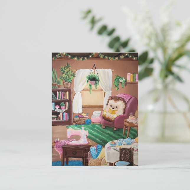 Carte Postale Hygge Hedgehog (Debout devant)