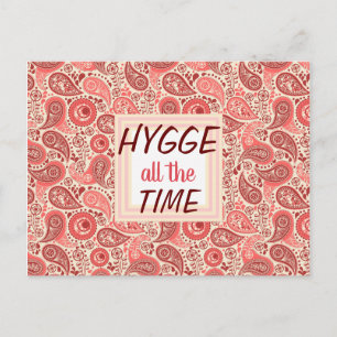 Carte Postale HYGGE tout le temps Cosy Rose Paisley