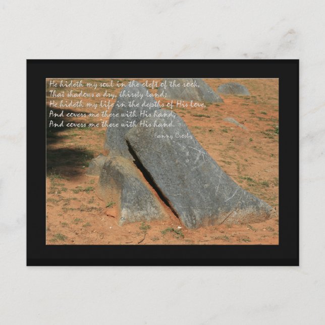 Carte Postale Hymne de Fannie Crosby Il cache mon âme (Devant)