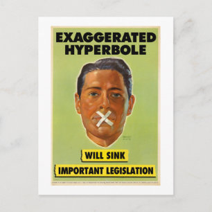 Carte postale Hyperbole exagérée