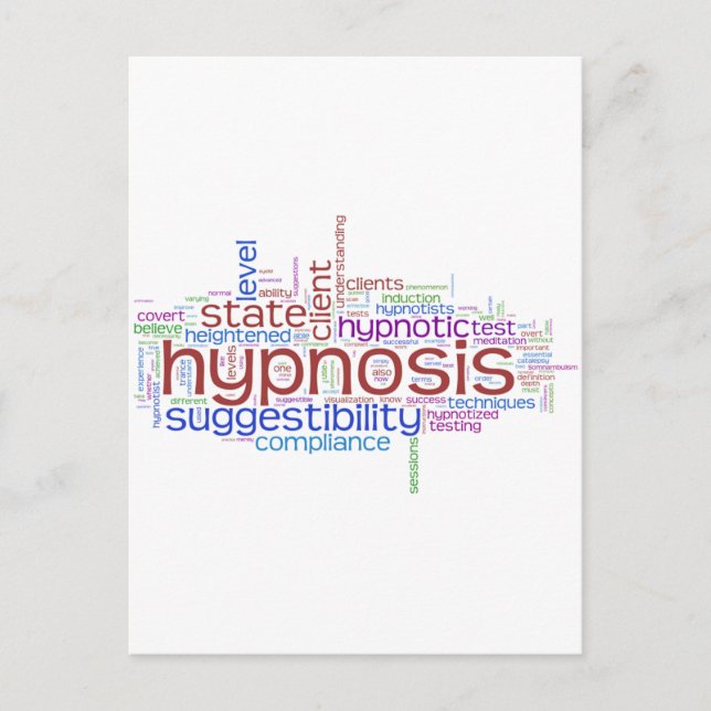 Carte Postale Hypnose Word Art (Devant)