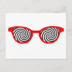 Carte Postale Hypnotiser Lunettes de soleil Rouges Rim Le MUSÉE 