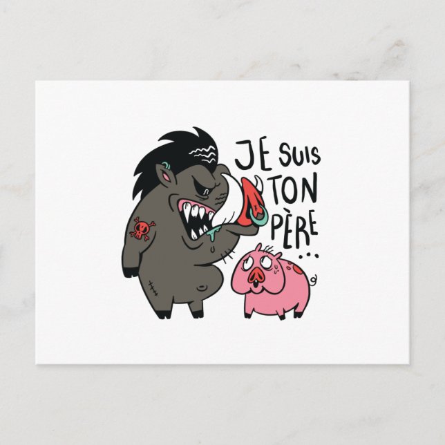 Carte Postale I am your father warthog and pig (Devant)
