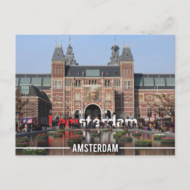 Carte Postale I Amsterdam Landmark, Amsterdam Holland (Devant)