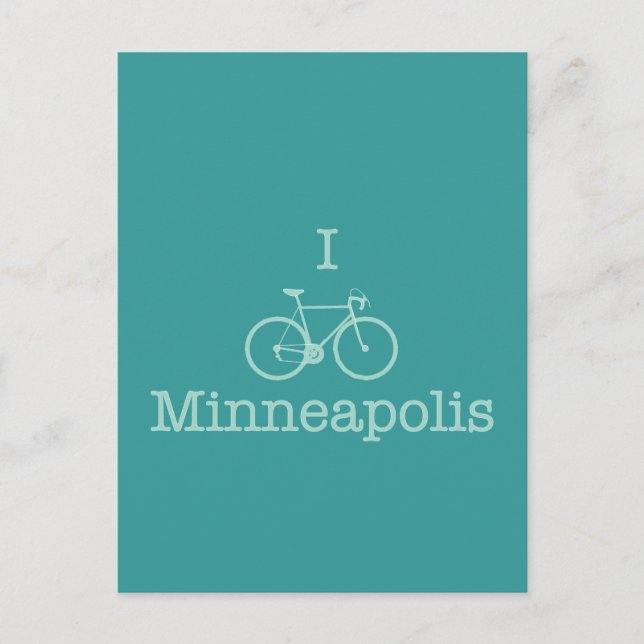 Carte Postale I Bike Minneapolis (Devant)