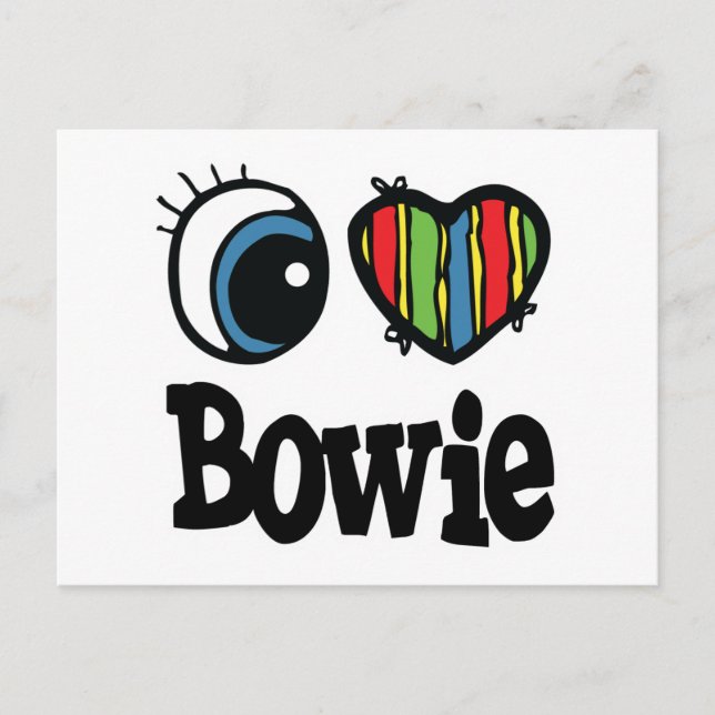 Carte Postale I Coeur (Amour) Bowie (Devant)