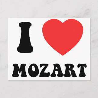 Carte Postale I coeur Mozart
