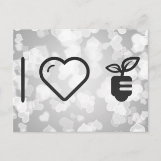 Carte Postale I Coeur Plantes écologiques