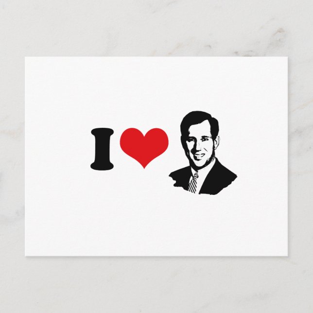 CARTE POSTALE I COEUR SANTORUM 2012 (Devant)