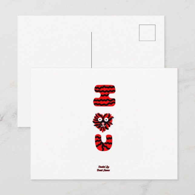 Carte postale I Fuzzy U (Devant / Derrière)