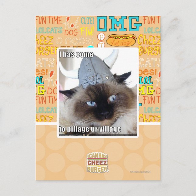 Carte Postale I has come to pillage ur village (Devant)