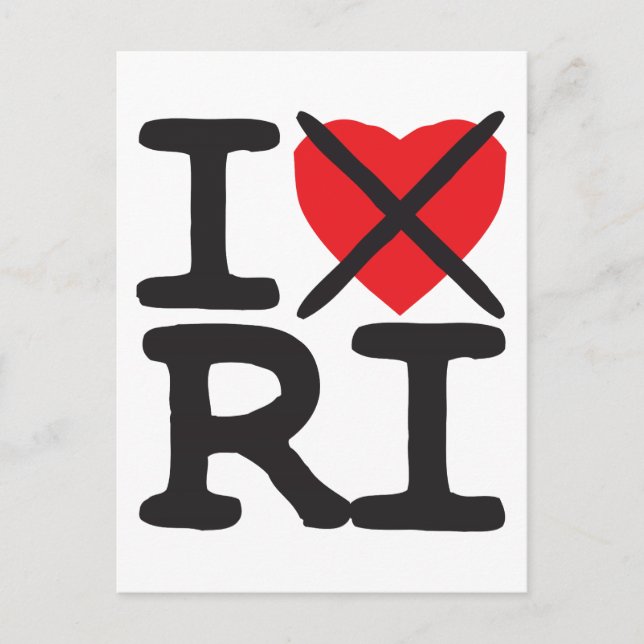 Carte Postale I Hate RI - Rhode Island (Devant)