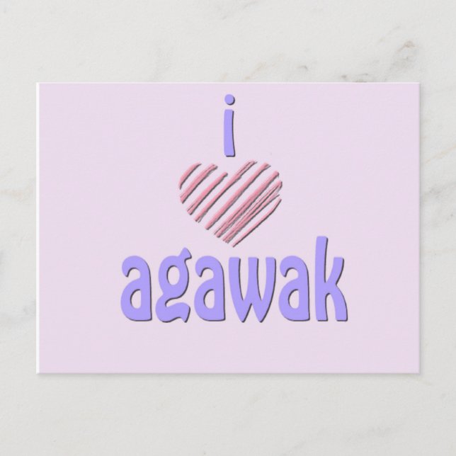 Carte Postale I Heart Agawak (Devant)