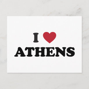 Carte Postale I Heart Athènes Grèce