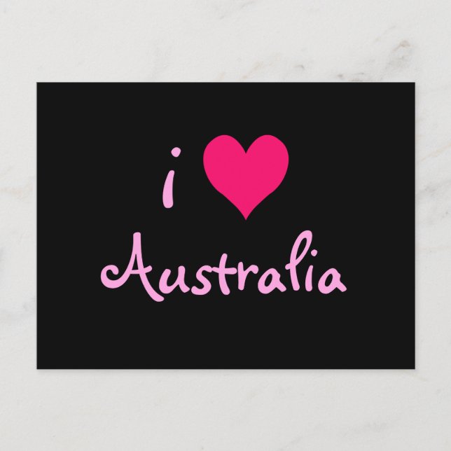 Carte Postale I Heart Australie (Devant)