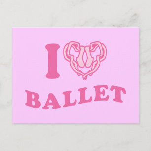 Carte Postale I Heart Ballet